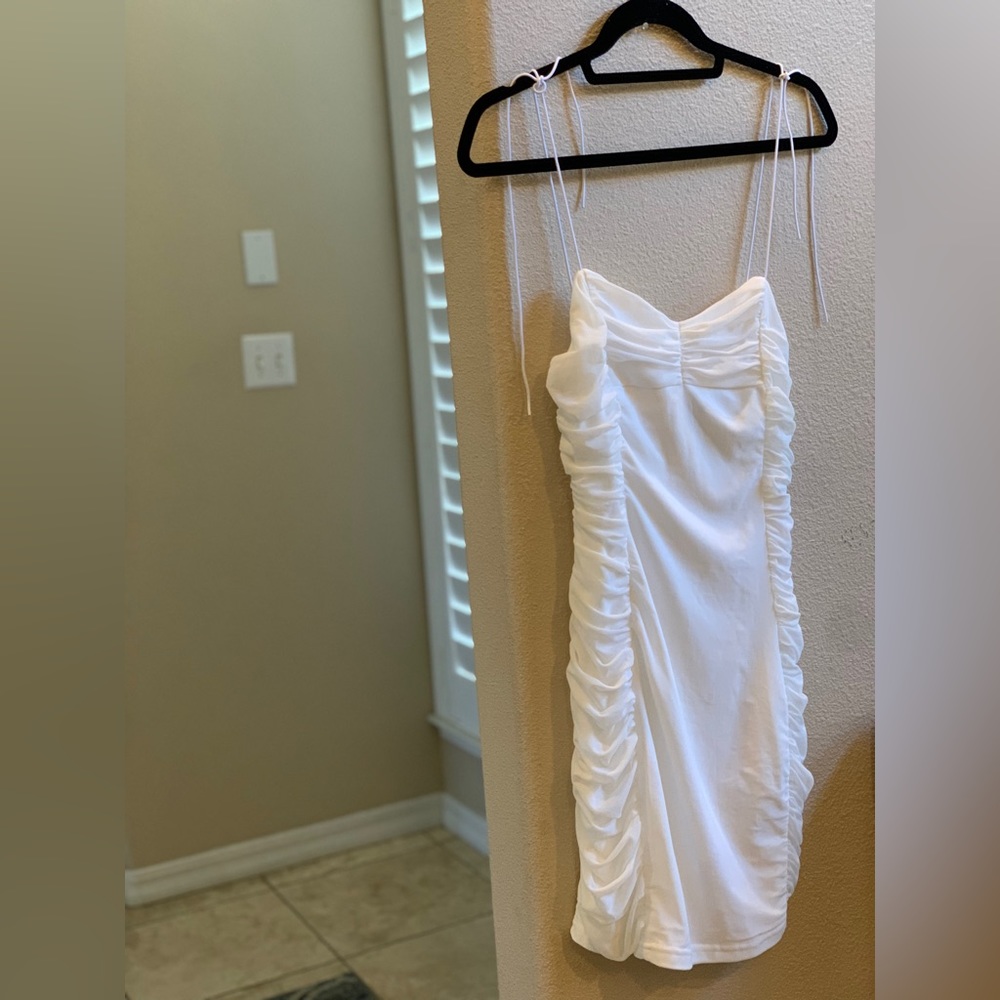 White mini dress